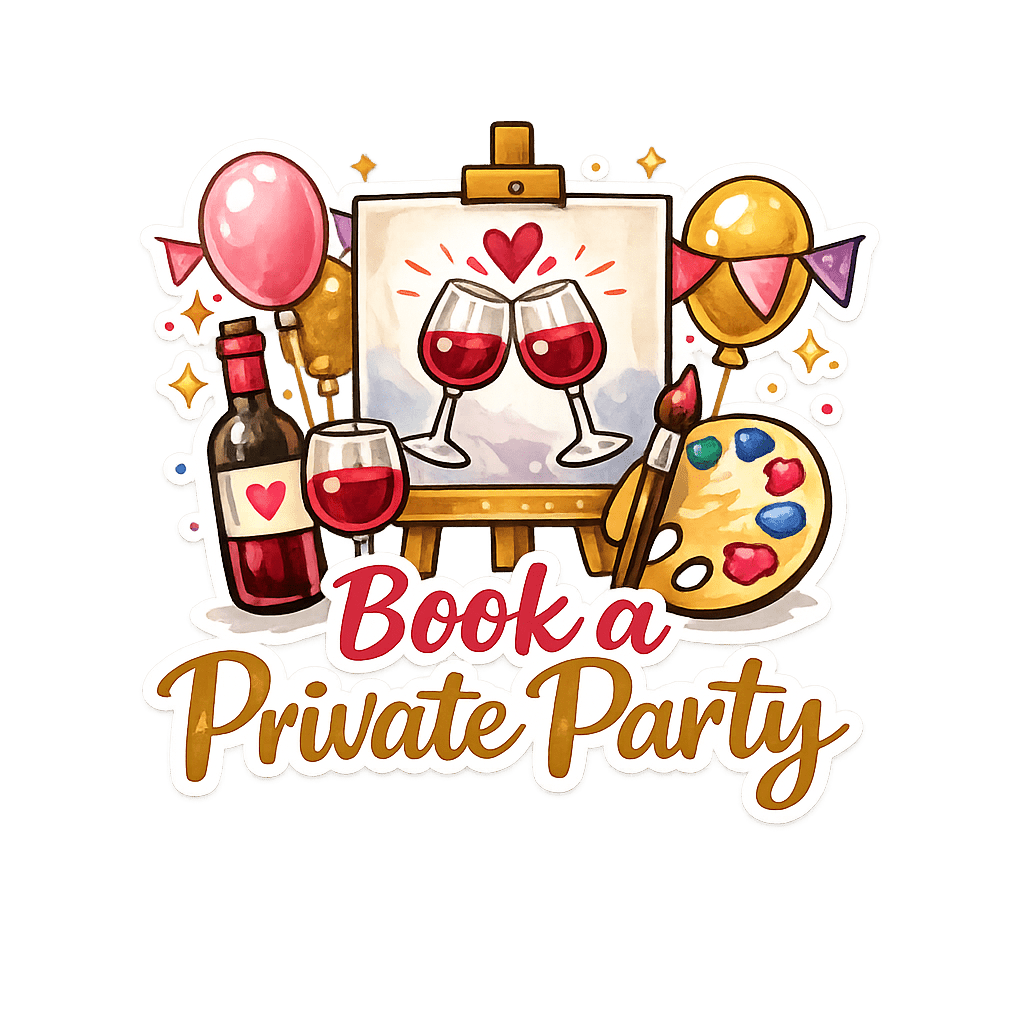Private Party Anyone? hand drawn design by Art with angel